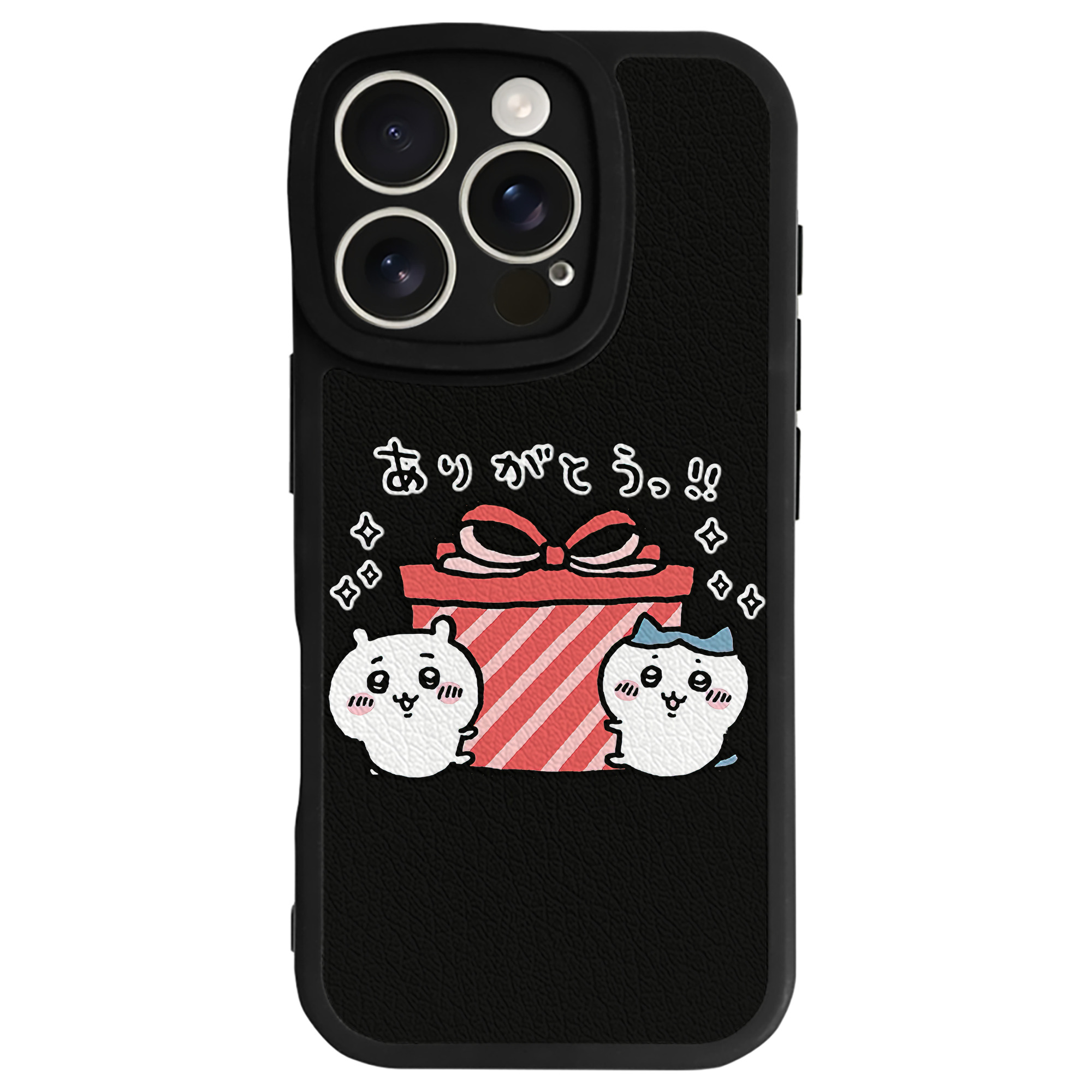 （画像用） ちいかわ ハチワレ Chii-kawa hachiware 【iPhone 16シリーズ対応】シリコンスマホケース（レザー調） 材質：シリコン
